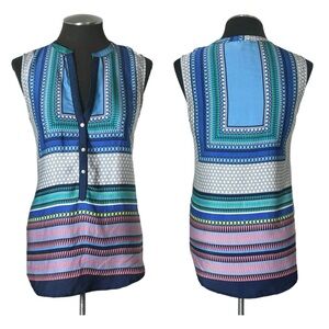 Brixon Ivy – Sleeveless Mixed Print Button Front Top – Stitch Fix - Small